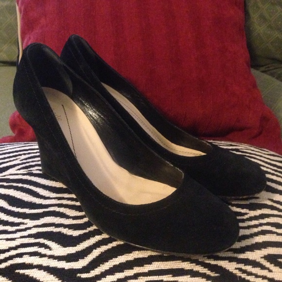 kate spade Shoes - Kate Spade black suede wedges size 8 1/2