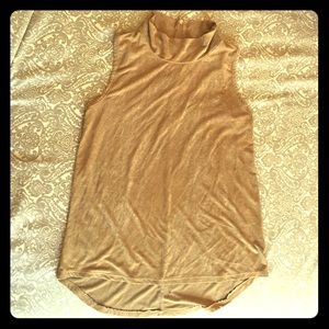 Sleeveless Velvety Turtleneck