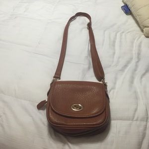Street level brown cross body purse