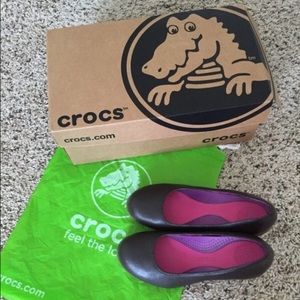Brand New crocs A-Leigh brown Wedges