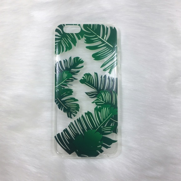 Accessories - Soft shell clear tropical Palm tree iPhone case