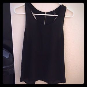 Sheer Black Flowy Tank Top