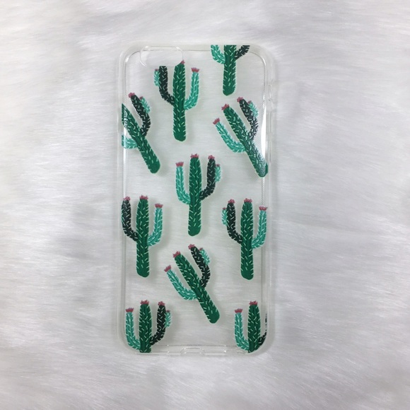 Brandy Melville Accessories - Soft shell clear cacti cactus iPhone case