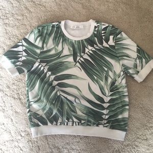 Never worn leaf pattern shirt size small