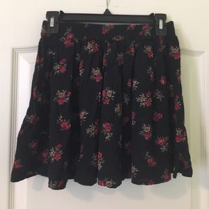 Lightweight Flowy Floral Brandy Skirt