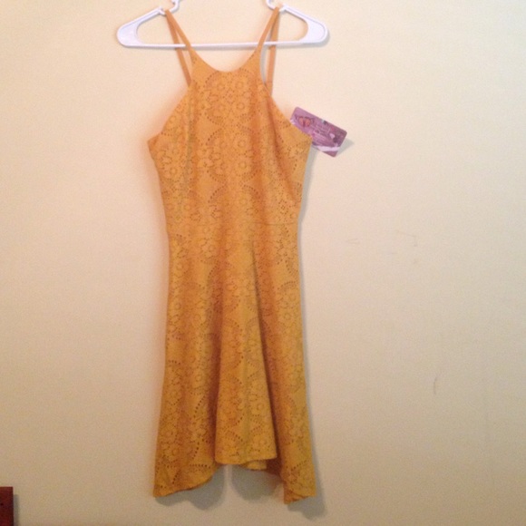 Mustard Eyelet Dress