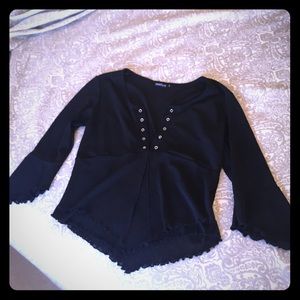 70's Cropped Bell Sleeved Blouse