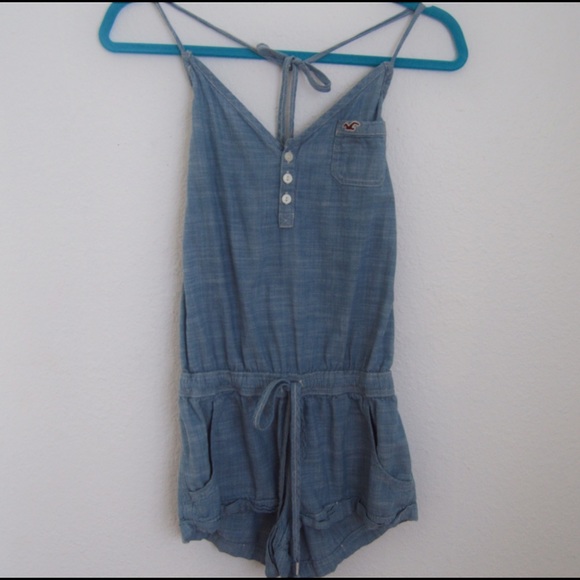 Chambray Hollister Romper - Picture 1 of 4