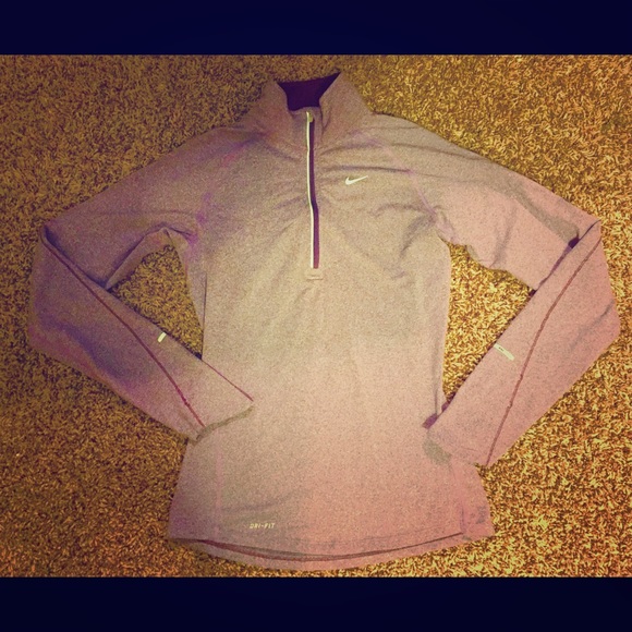 Purple Gray Long Sleeve Nike Top with Reflecfives