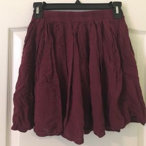 Burgundy Lightweight Brandy Skirt