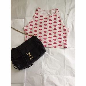 American Apparel lips cropped top size M