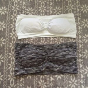 Grey and white bandeau bundle.