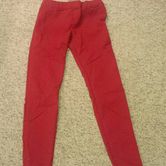 Zara Never Worn Red Jeggings