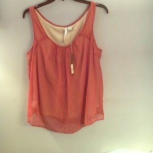 Orange sheer tank top. Brand new!