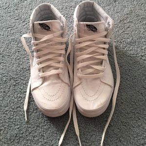 Women's White High Top Vans Size 6