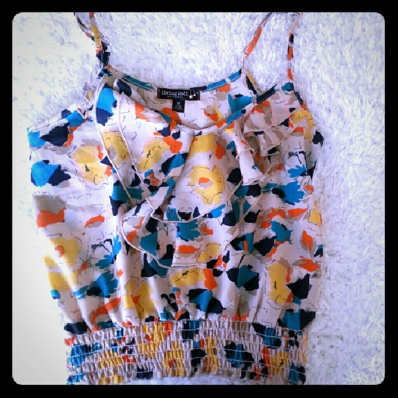 Living Doll Tops - Colorful flower blouse