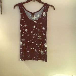Navy tank top with white stars