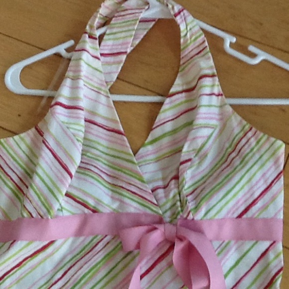 Striped halter dress - Picture 2 of 3