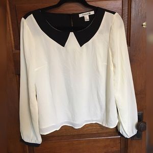 Black & white blouse