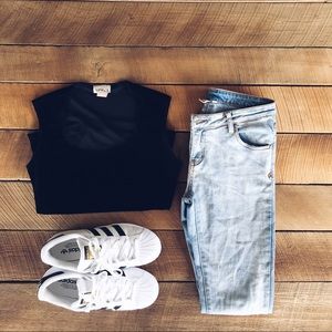 Nasty Gal Light Wash Denim Skinny Jeans