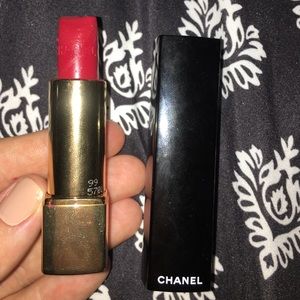 red Chanel lipstick, more than half left