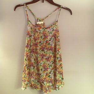 Flowered tank top. Never been wore but no tags.