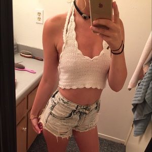 Forever 21 Washed Jean Shorts