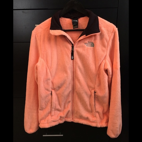 peach north face jacket