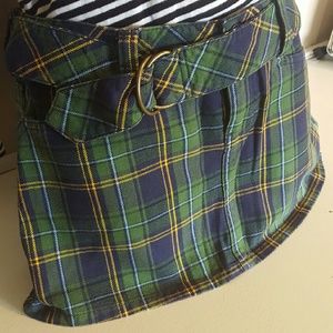 Plaid Micromini Skirt