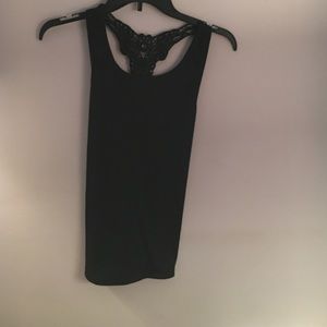 Black tank with lace in back