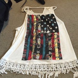 Super cute American flag top