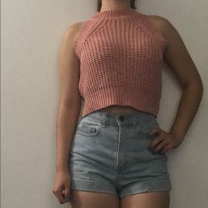 Pink halter top