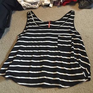 Black and white striped top