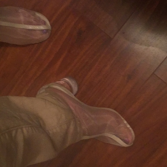 Nude Mesh Booties - Picture 2 of 4