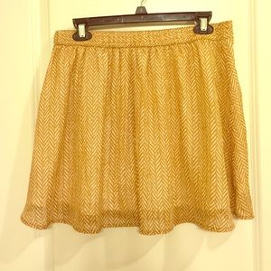 Mustard Patterned Skirt