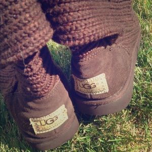 Brown knit UGGS