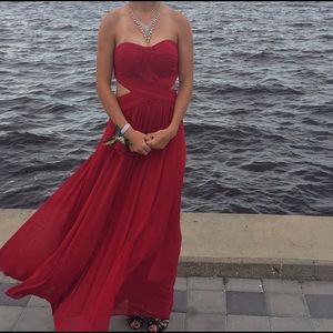 La Femme Red Prom Dress