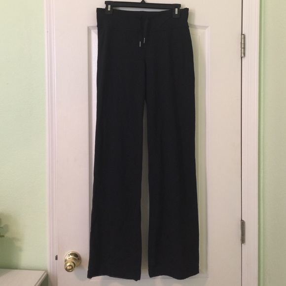 Black Drawstring Lululemon Yoga Pants