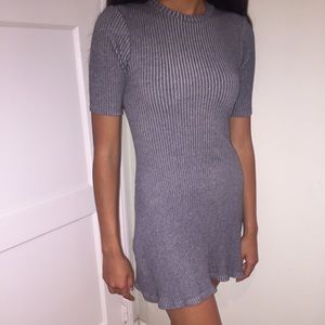 Rubbed grey 3/4 sleeve Zara dress