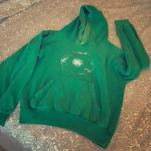 Faded Green Lantern Cropped Sweater