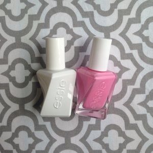 Esse gel polish clear topcoat and pink