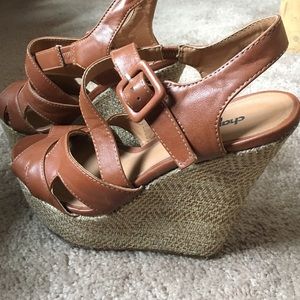 Cute brown Charlotte Russe platform wedges