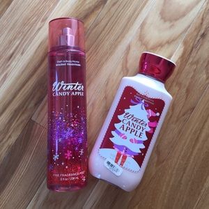 Bath & body works winter candy apple set