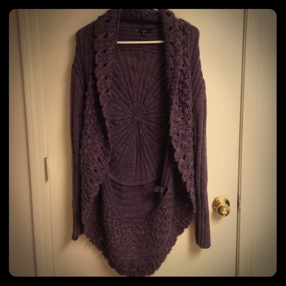 Purple circle wrap sweater long sleeve - Picture 1 of 4