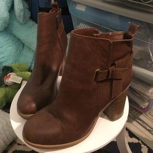 Brown boot heels