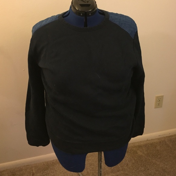 Navy quilted sweater