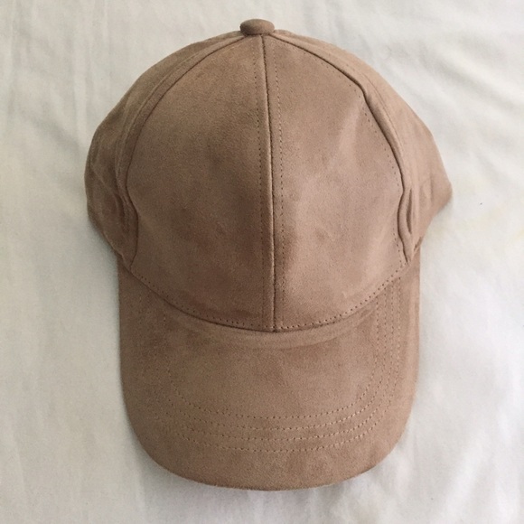 Tan Faux Suede Baseball Cap - Picture 2 of 4