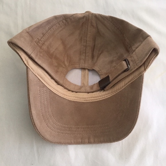 Tan Faux Suede Baseball Cap - Picture 3 of 4
