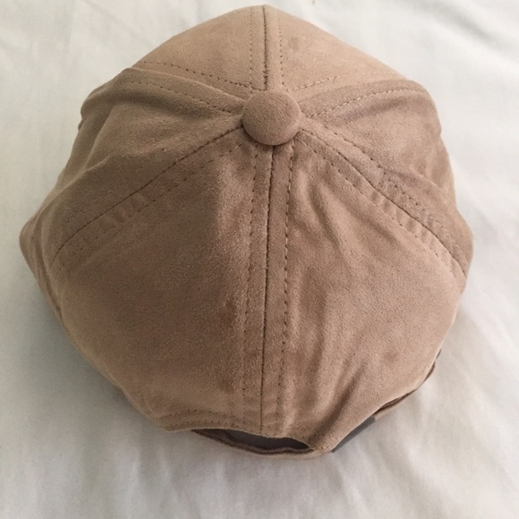 Tan Faux Suede Baseball Cap - Picture 4 of 4
