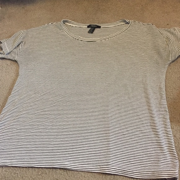 Black and white striped top